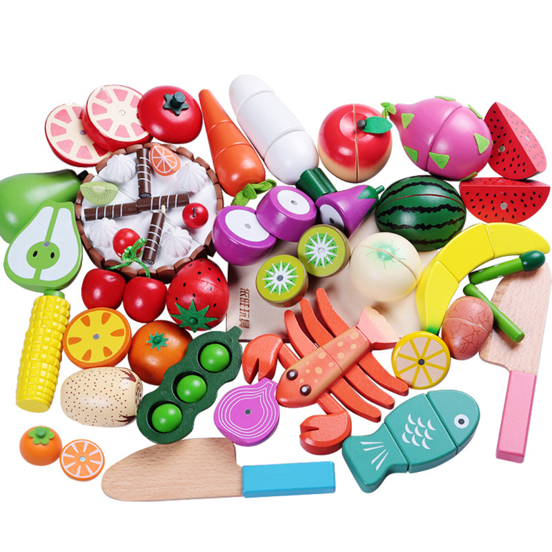 1PCS Wooden Toy Magnetic Cutti - Baby Food Vegetables review and price